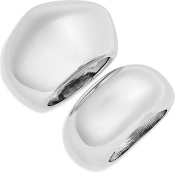 Set of 2 Geometric Dome Rings