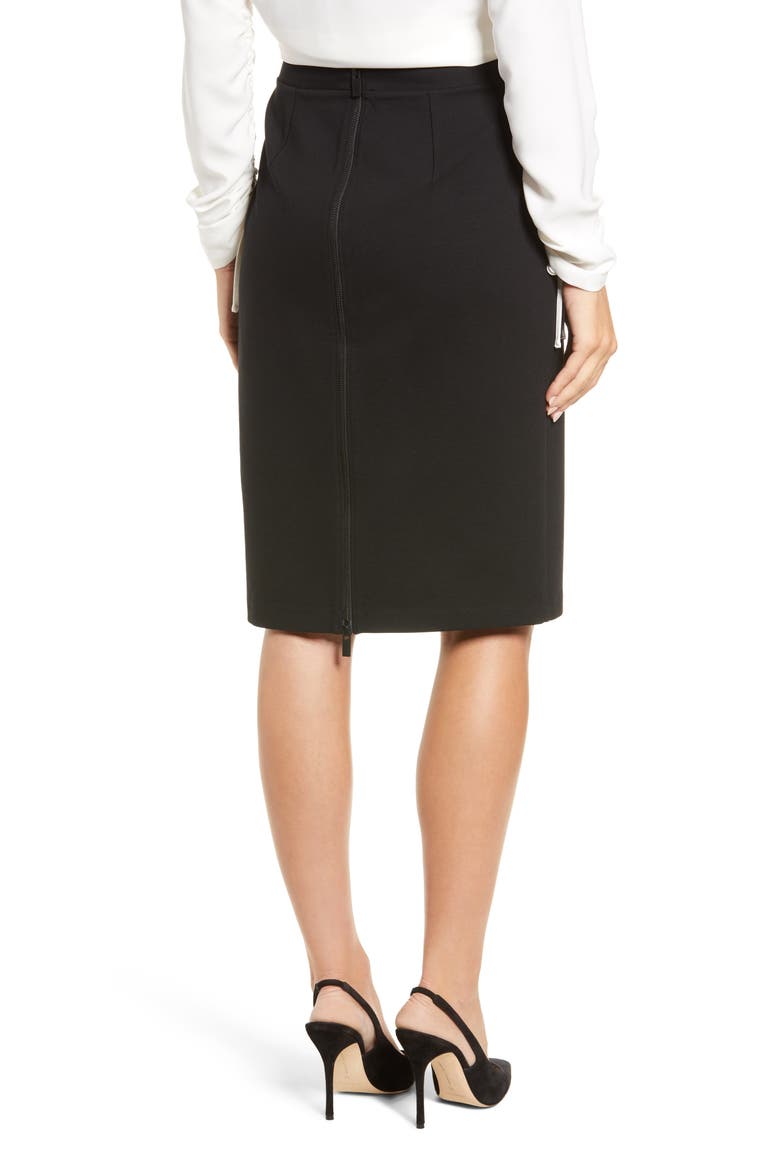 Ponte Pencil Skirt, Alternate, color, BLACK