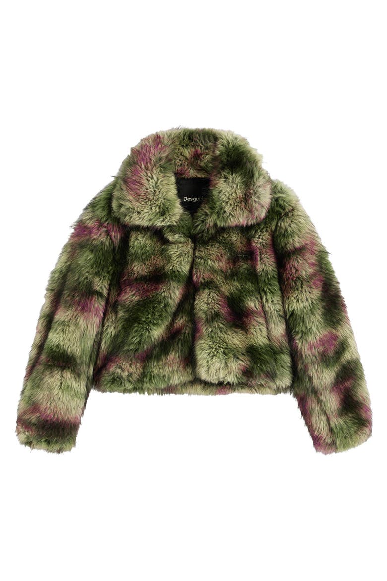 Faux Fur Jacket, Alternate, color, GREEN