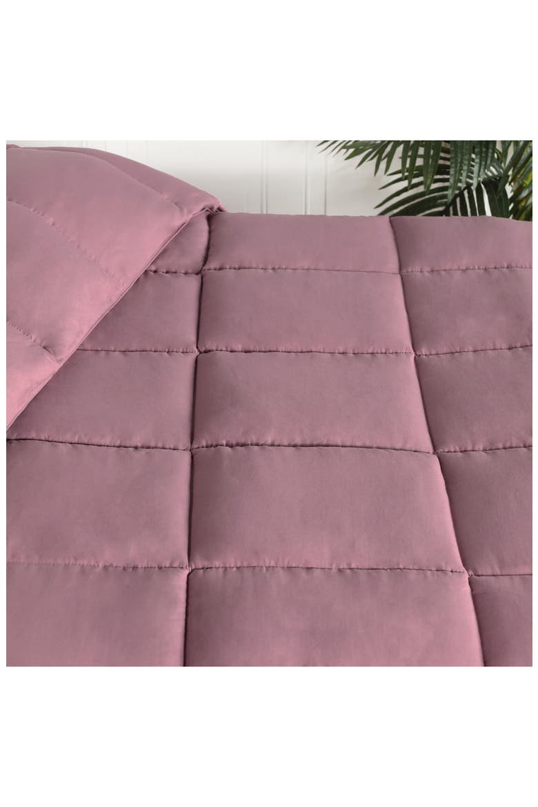 Reversible Down Alternative Comforter, Alternate, color, MAUVE
