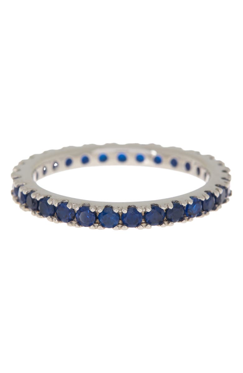 SUZY LEVIAN Pave Blue CZ Eternity Band Ring, Main, color, Blue