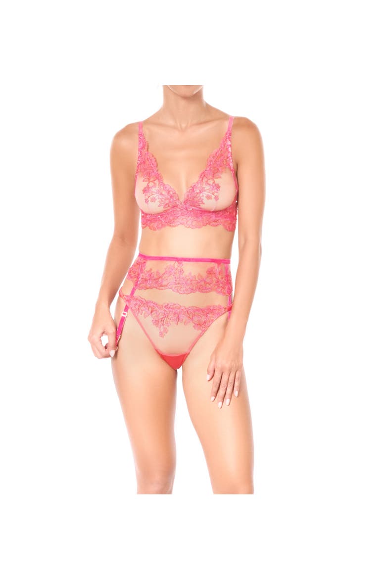 Bonbon rose Garter belt, Alternate, color, Fuschia