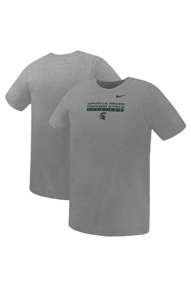 Preschool Nike Gray Michigan State Spartans Name Bar Legend Dri-FIT T-Shirt, Main, color, Gray