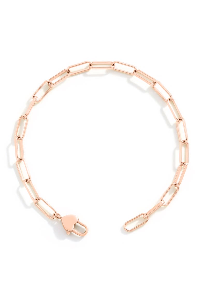 Heart Padlock Bracelet, Alternate, color, 18k Rose Gold Plated