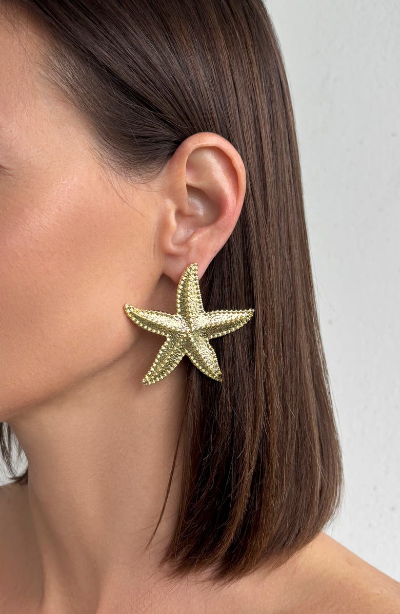 Adornia Starfish Drop Earrings, Alternate, color, Gold