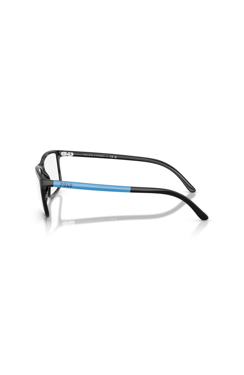 Polo Ralph Lauren 58mm Rectangle optical glasses, Alternate, color, Black