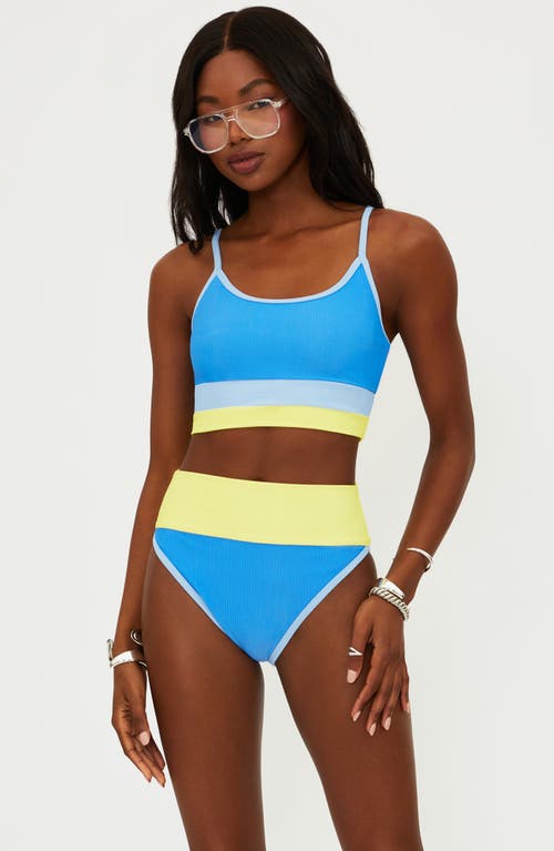 Beach Riot Eva Marina Blue Bikini Top In Blue