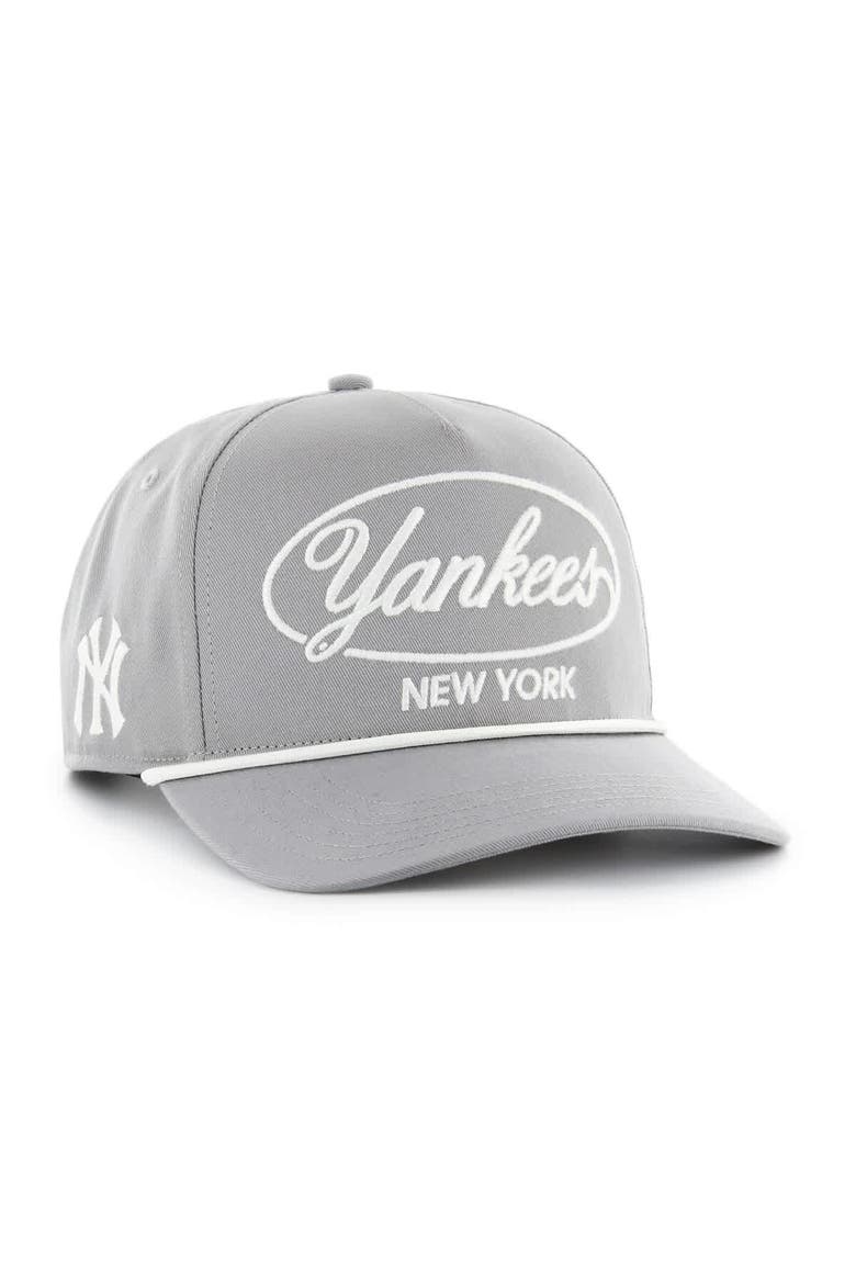 Men's '47 Gray New York Yankees Foundational Hitch Adjustable Hat, Main, color, Gray