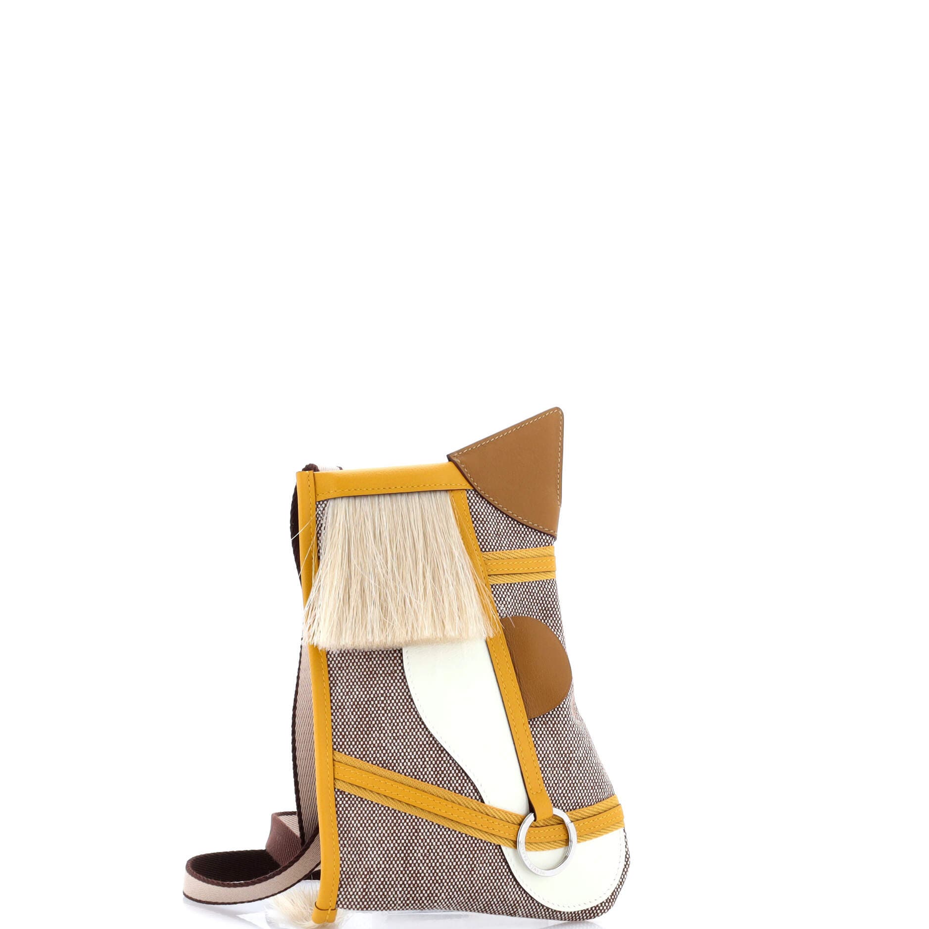 Pre-Owned Hermes Petit H Grand Prix Bag Toile and Leather, Alternate, color, Multicolor