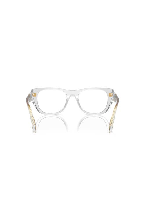 Prada 52mm Irregular Optical Glasses In Gray
