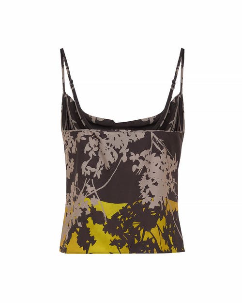 Theo The Label Hydra Printed Cowl Neck Cami In Black
