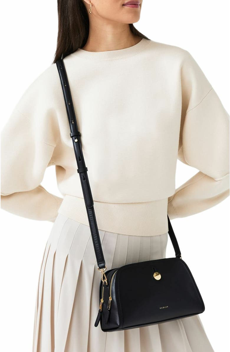 Radley Bathurst Mews Small Ziptop Crossbody Bag, Alternate, color, Black