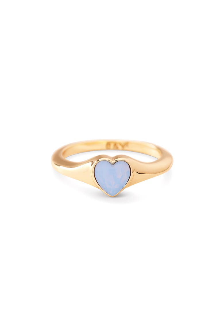 Victoria 14k Gold Plate Opal Heart Ring, Alternate, color, GOLD