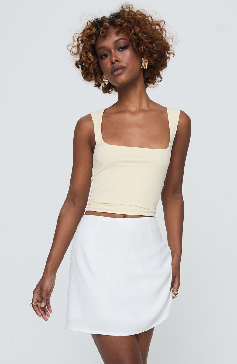 Princess Polly Selby Miniskirt, Alternate, color, White