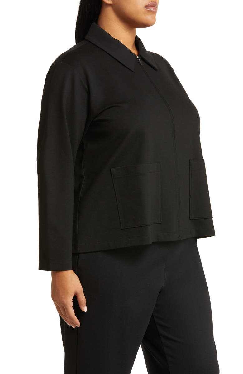 Eileen Fisher Classic Collar Zip Jacket, Alternate, color, 