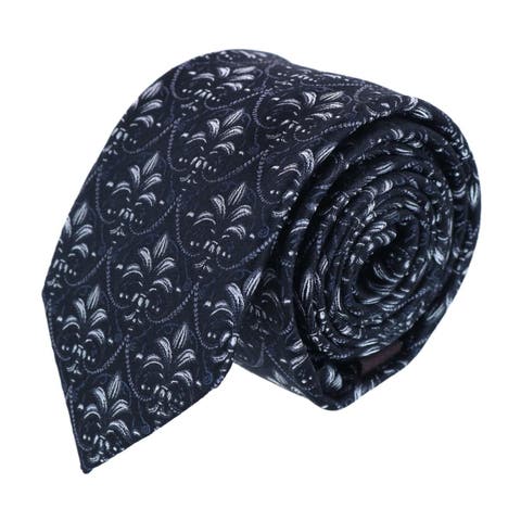 Domenico the Grande Damask Patterned Silk Necktie