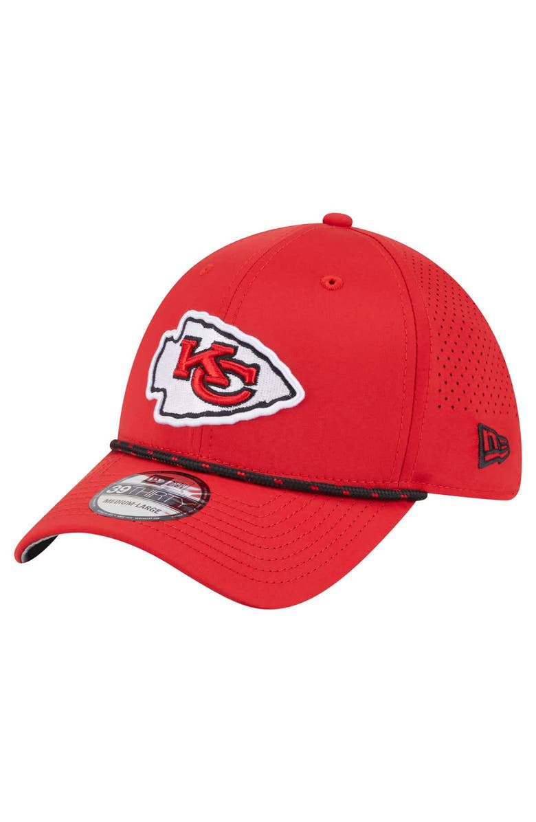 New Era Men's New Era Red Kansas City Chiefs Perforated 39THIRTY Flex Hat, Main, color, Red