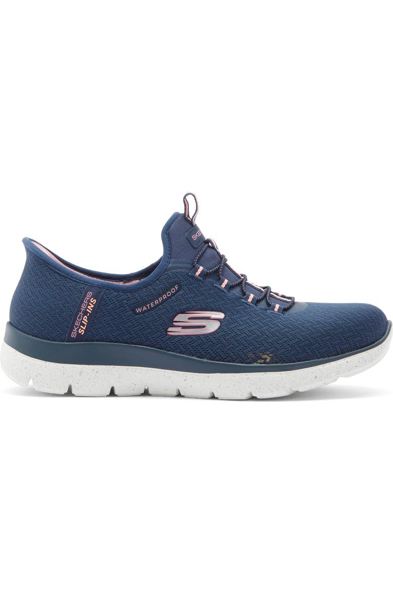 SKECHERS Waterproof Slip-On Sneaker, Alternate, color, Navy