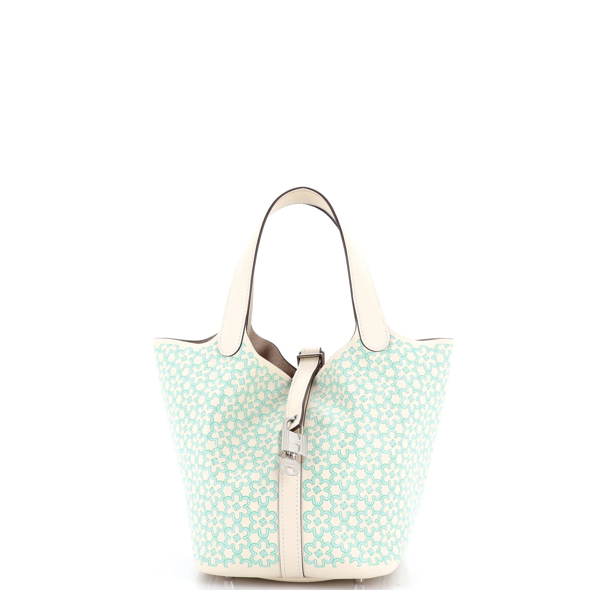 Pre-Owned Hermes Picotin Lock Bag Lucky Daisy Printed Swift PM, Main, color, 