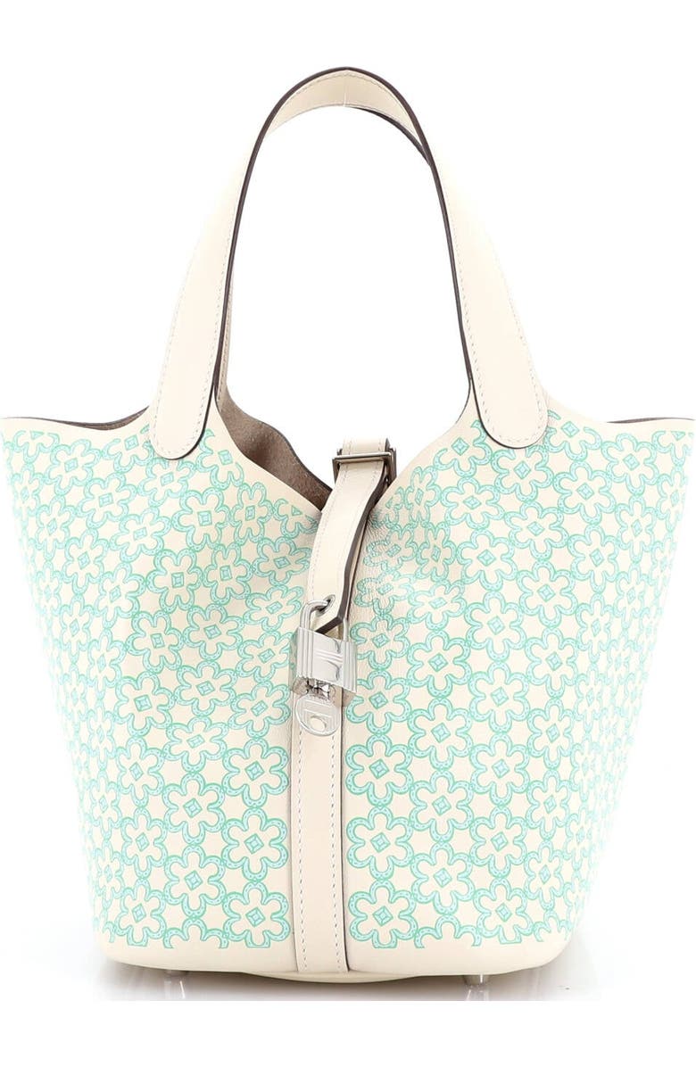 Pre-Owned Hermes Picotin Lock Bag Lucky Daisy Printed Swift PM, Main, color, Nata