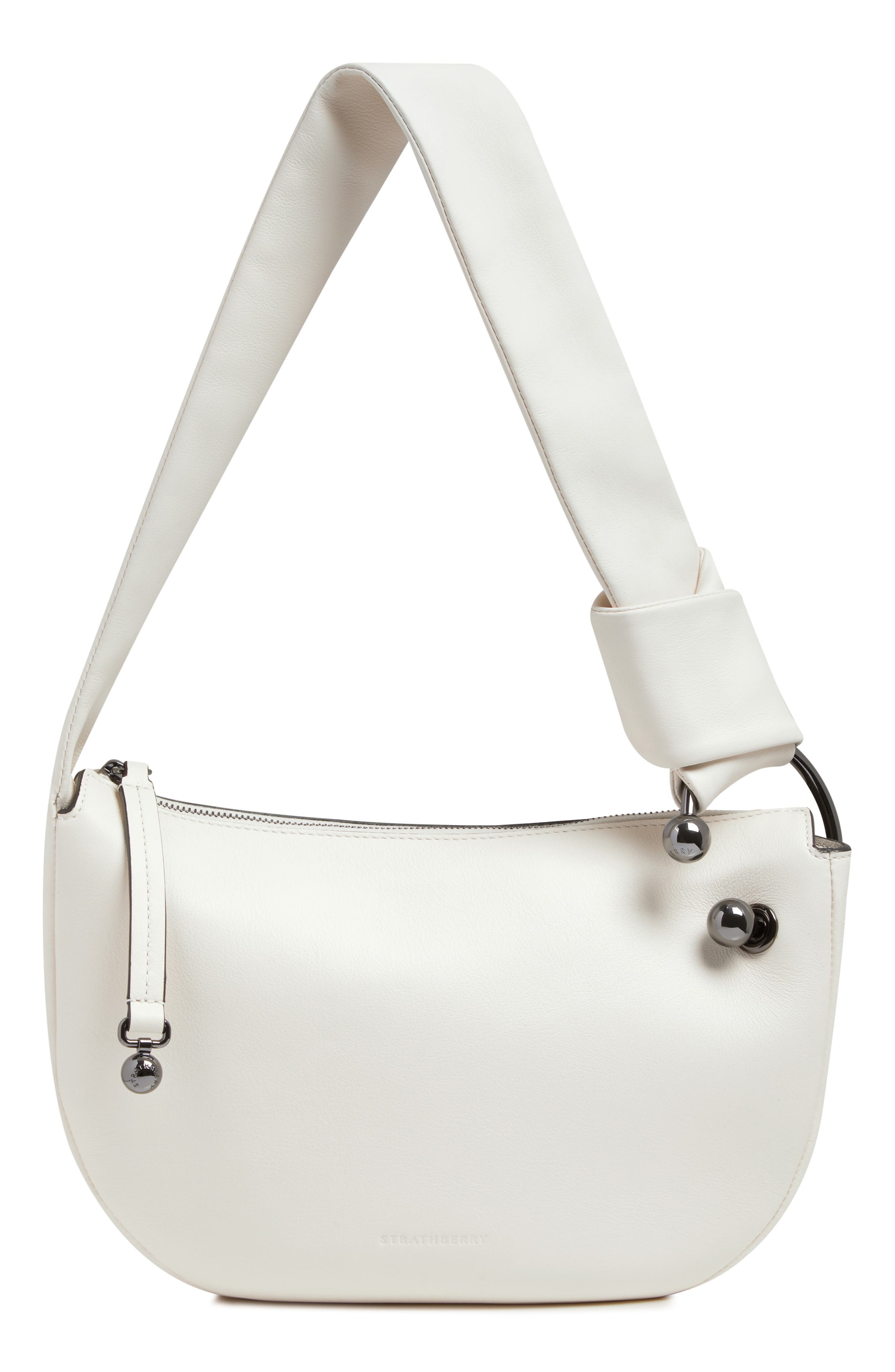 Strathberry Mini Halo Leather Shoulder Bag, Main, color, 