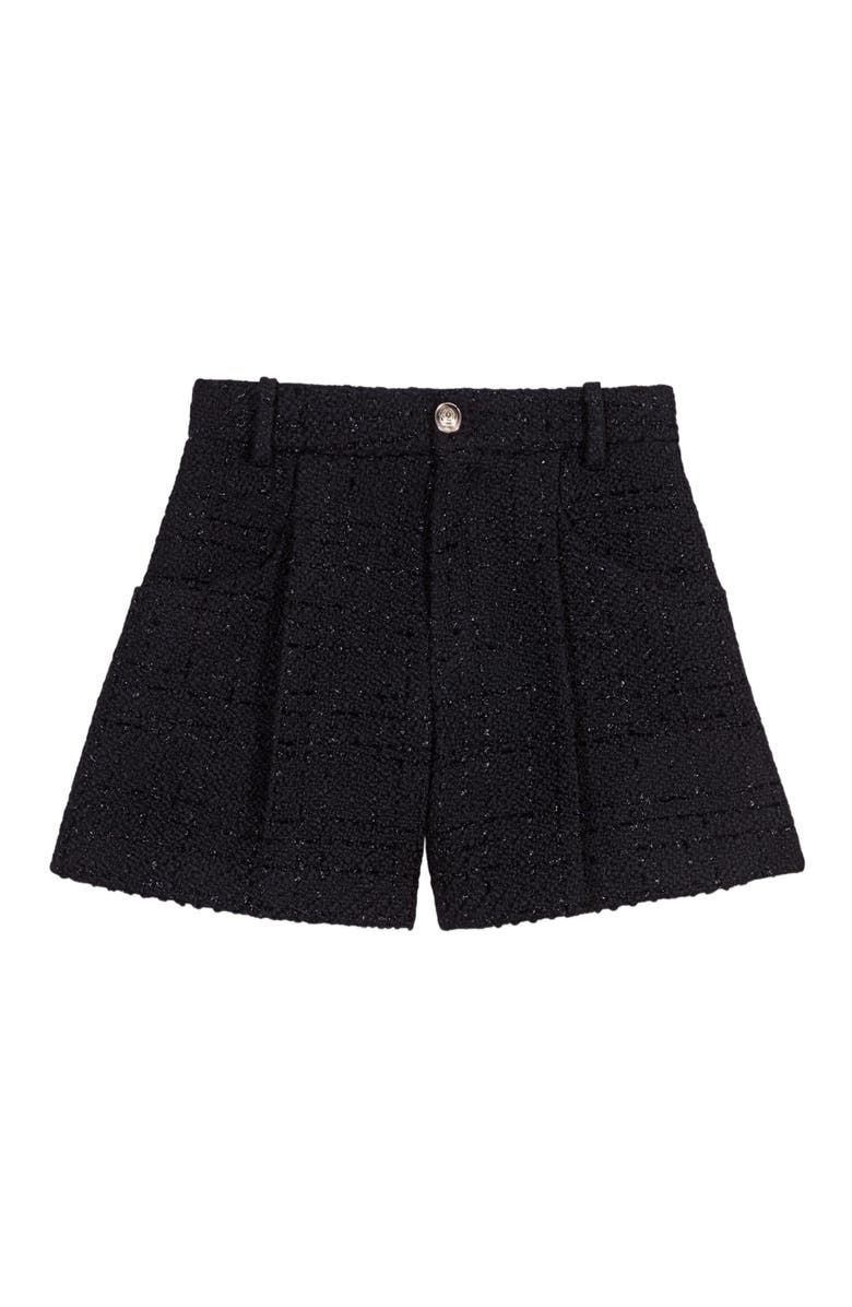 maje Tweed shorts, Alternate, color, 