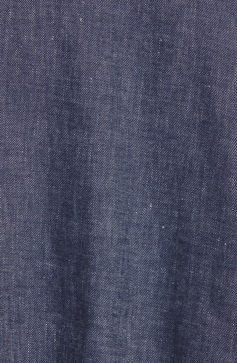 HUGO Entalis Crop Linen Blend Blouse, Alternate, color, 