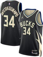 Jordan Brand Unisex Jordan Brand Giannis Antetokounmpo Black Milwaukee Bucks Swingman Jersey - Statement Edition