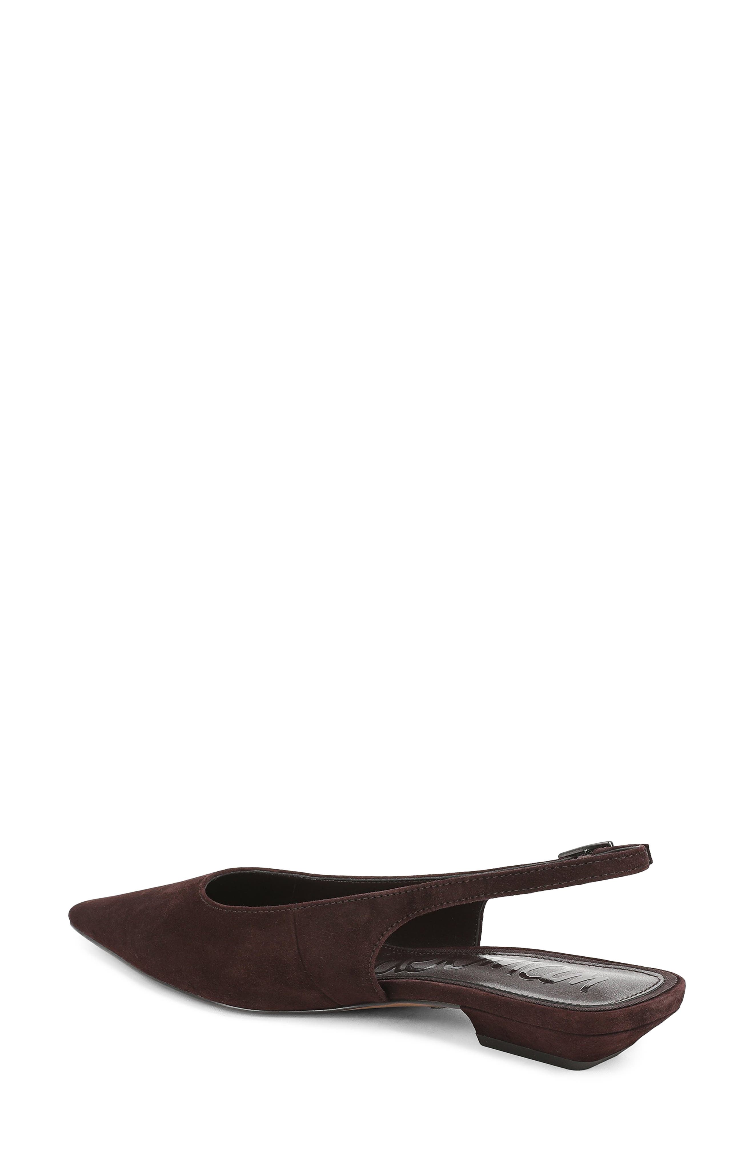 Netty Slingback Pointed Toe Flat, Alternate, color, CAFE NOIR