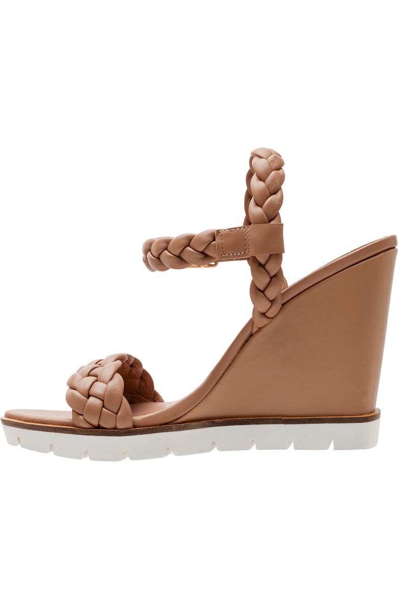 Linea Paolo Esie Ankle Strap Wedge Sandal, Alternate, color, Desert
