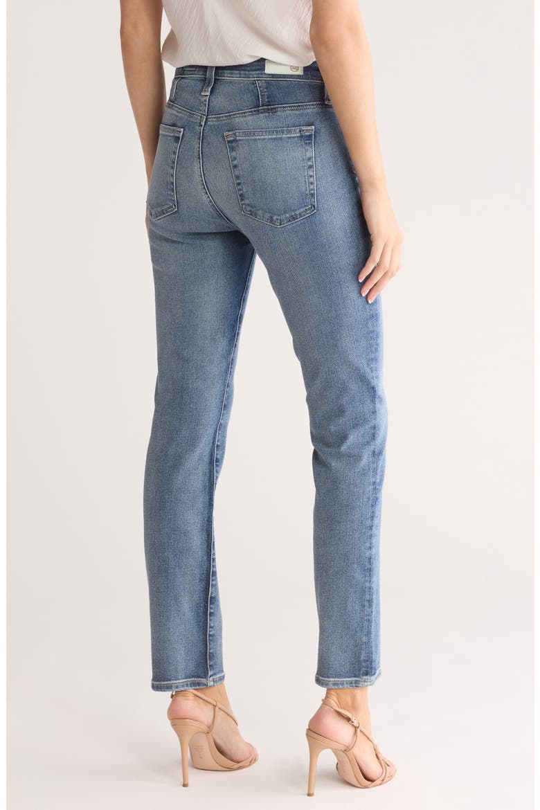 Mari Paneled High Waist Ankle Slim Straight Leg Jeans, Alternate, color, BELFAST
