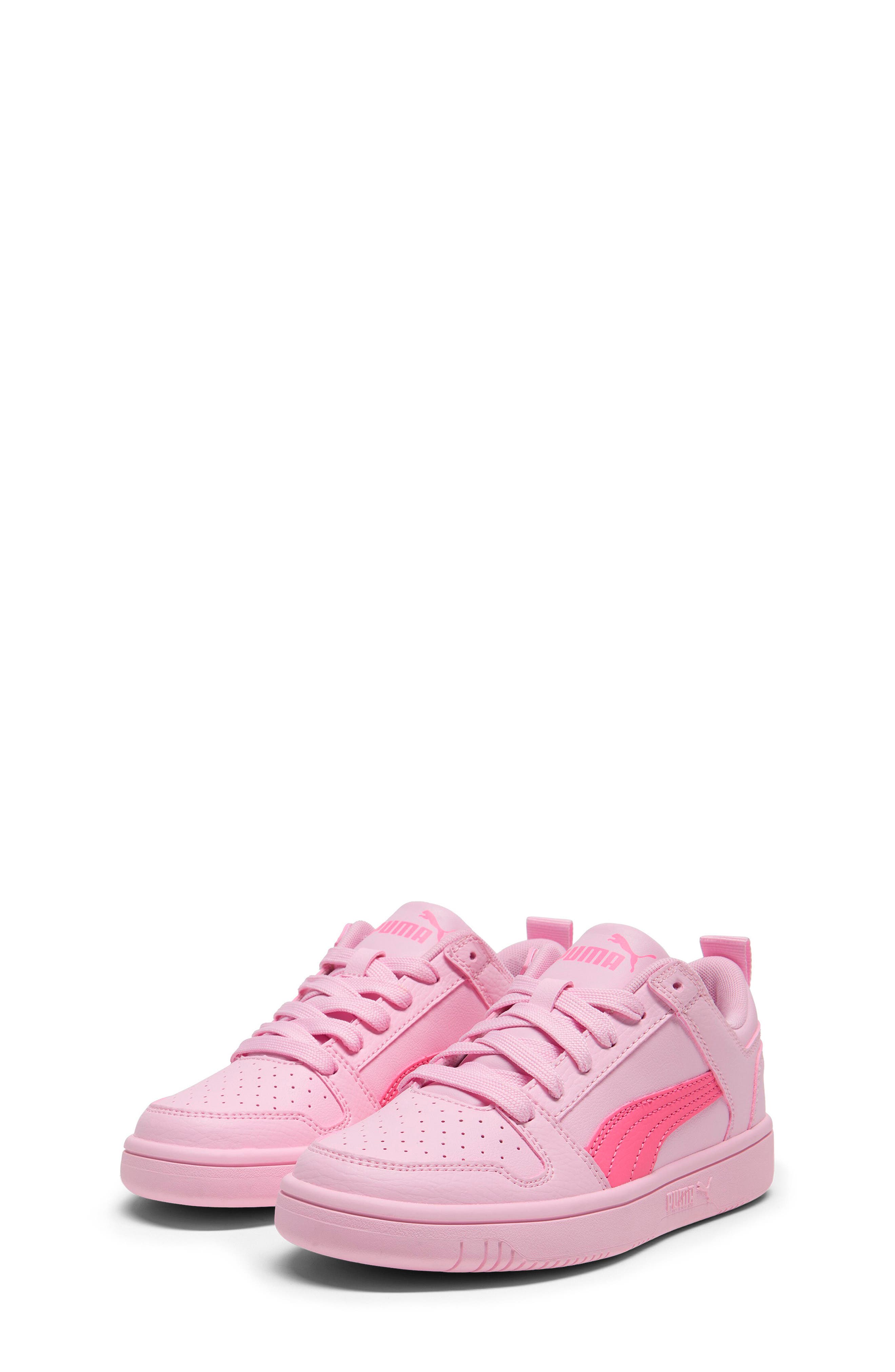 Kids' Rebound Layup Low Top Sneaker, Alternate, color, PEARL PINK/ FAST PINK