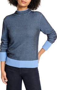 NIC+ZOE Mock Neck Pixel Knit Sweater