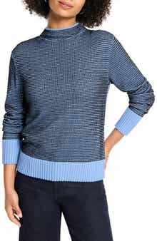 NIC+ZOE Mock Neck Pixel Knit Sweater