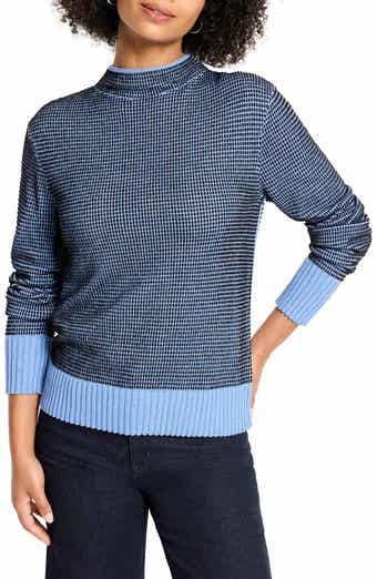 Mock Neck Pixel Knit Sweater