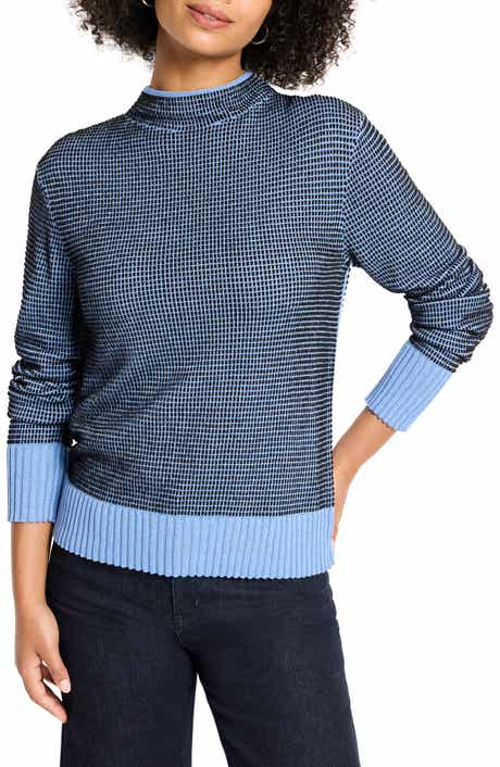 NIC+ZOE Mock Neck Pixel Knit Sweater