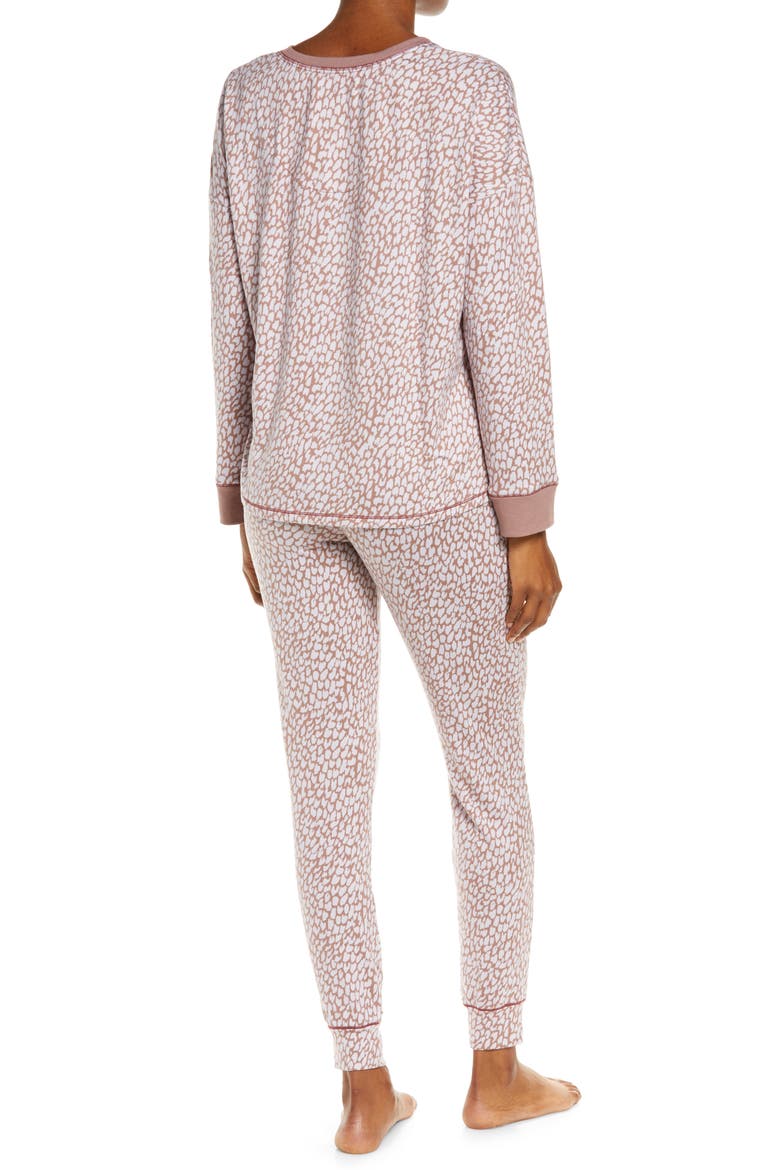Refinery 29 Print Pajamas, Alternate, color, BROWN PRINT
