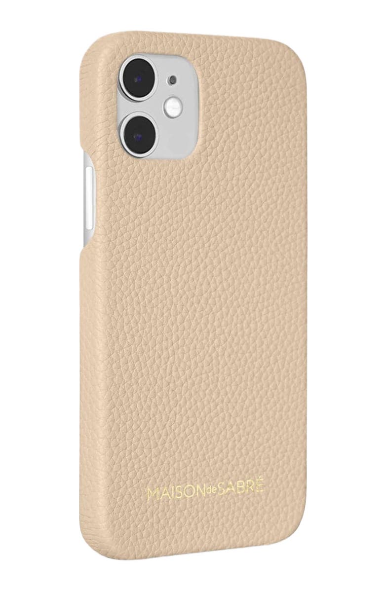 MAISON de SABRÉ Leather Phone Case, Alternate, color, Saharan Nude