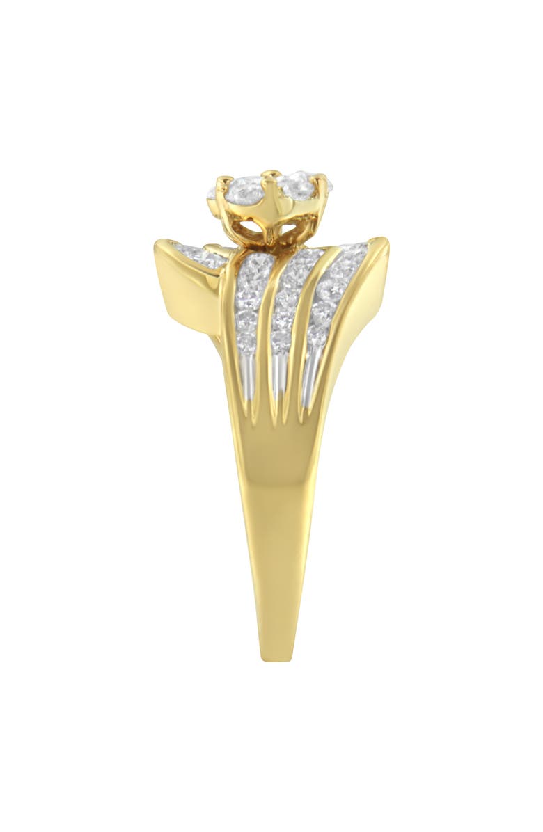 Haus of Brilliance 14K Yellow Gold 1 1/2 Cttw Diamond Cocktail Bypass Ring, Alternate, color, Yellow Gold