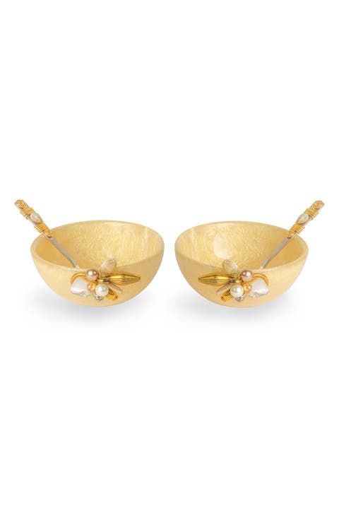 Set of 2 Blush Blossom Snack Bowls