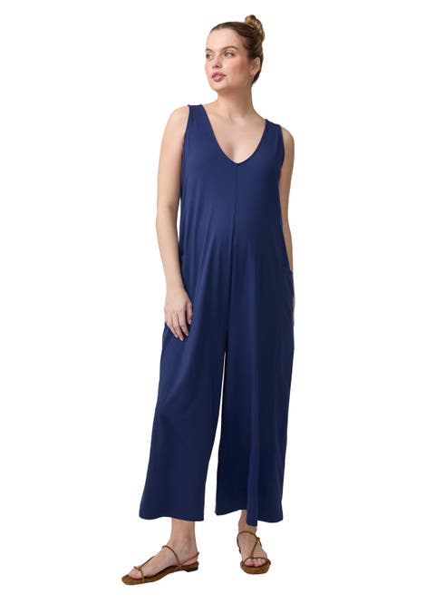 V-Neck Wide Leg Knit Jumpsuit