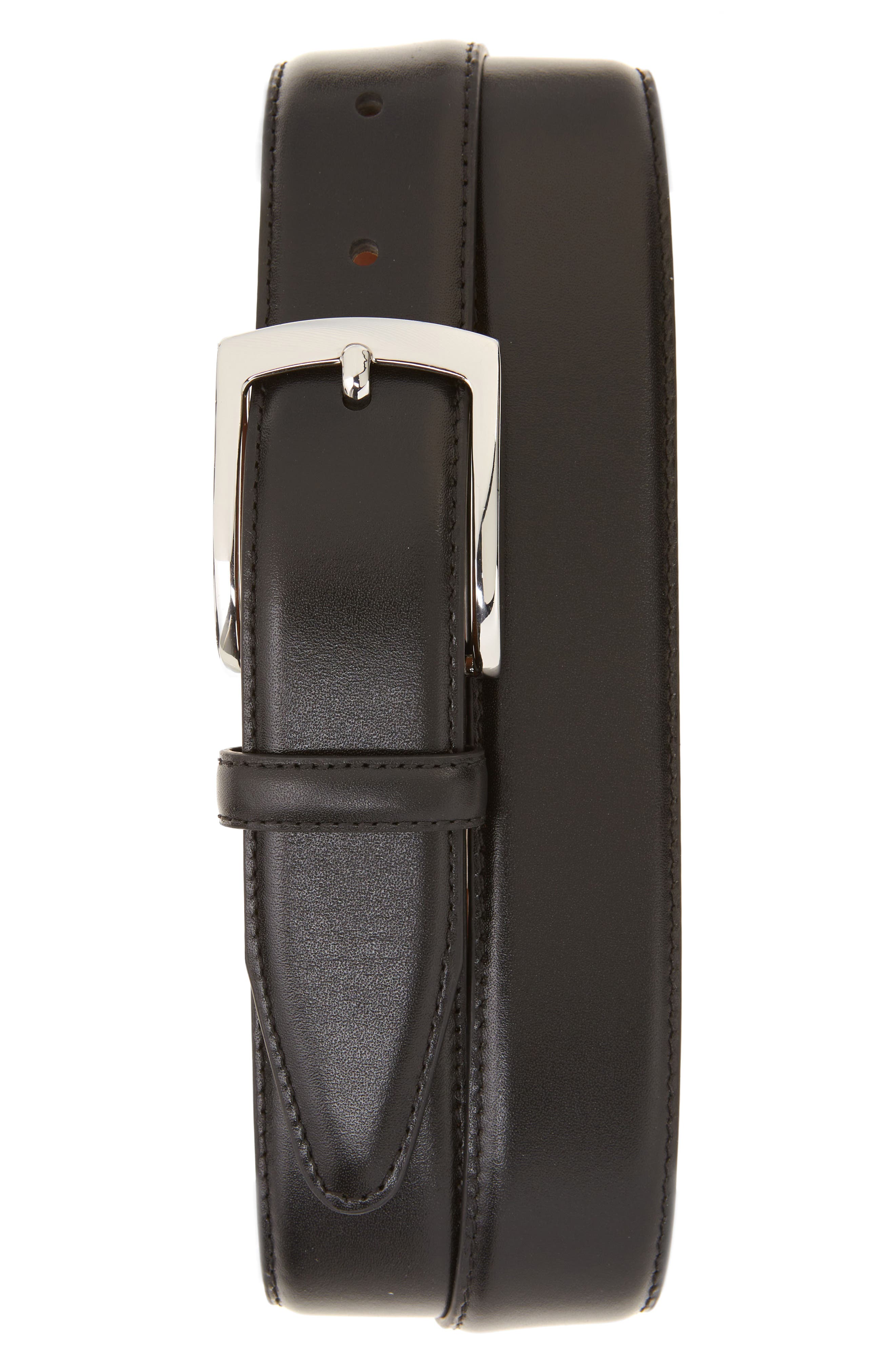 Johnston & Murphy Feather Edge Leather Belt