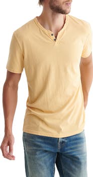 Lucky Brand Button Notch Neck T-Shirt