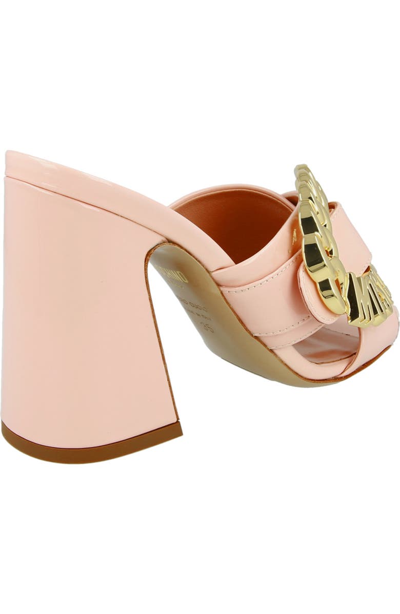 Moschino Logo Buckle Sandal, Alternate, color,