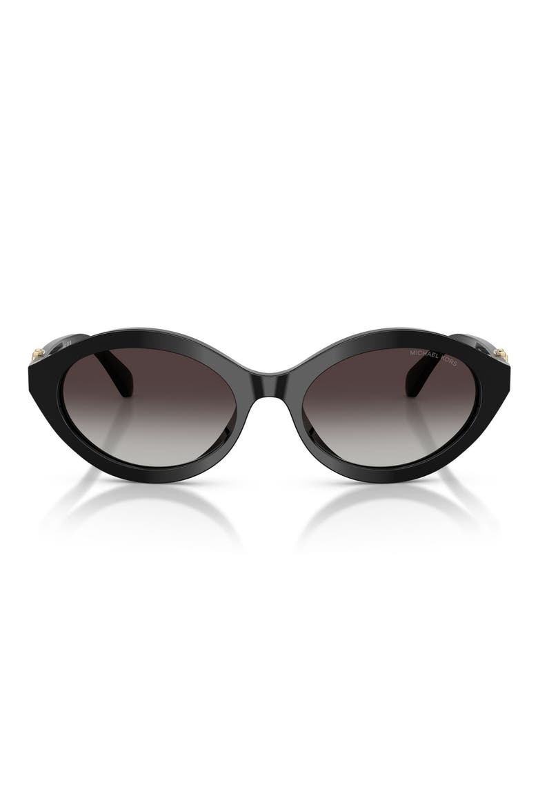 Carlazzo 55mm Gradient Oval Sunglasses, Main, color, BLACK / LIGHT GREY GRADIENT