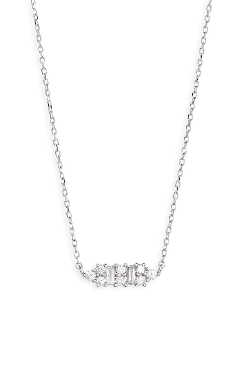 Gatsby Diamond Pendant Necklace (Nordstrom Exclusive), Main, color, 18K WHITE GOLD