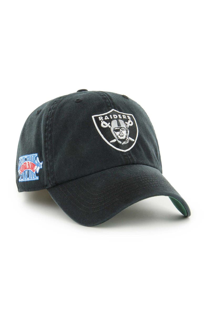 '47 Men's '47 Black Las Vegas Raiders Sure Shot Franchise Fitted Hat, Main, color, Black