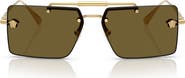 Versace 60mm Gradient Rectangular Sunglasses