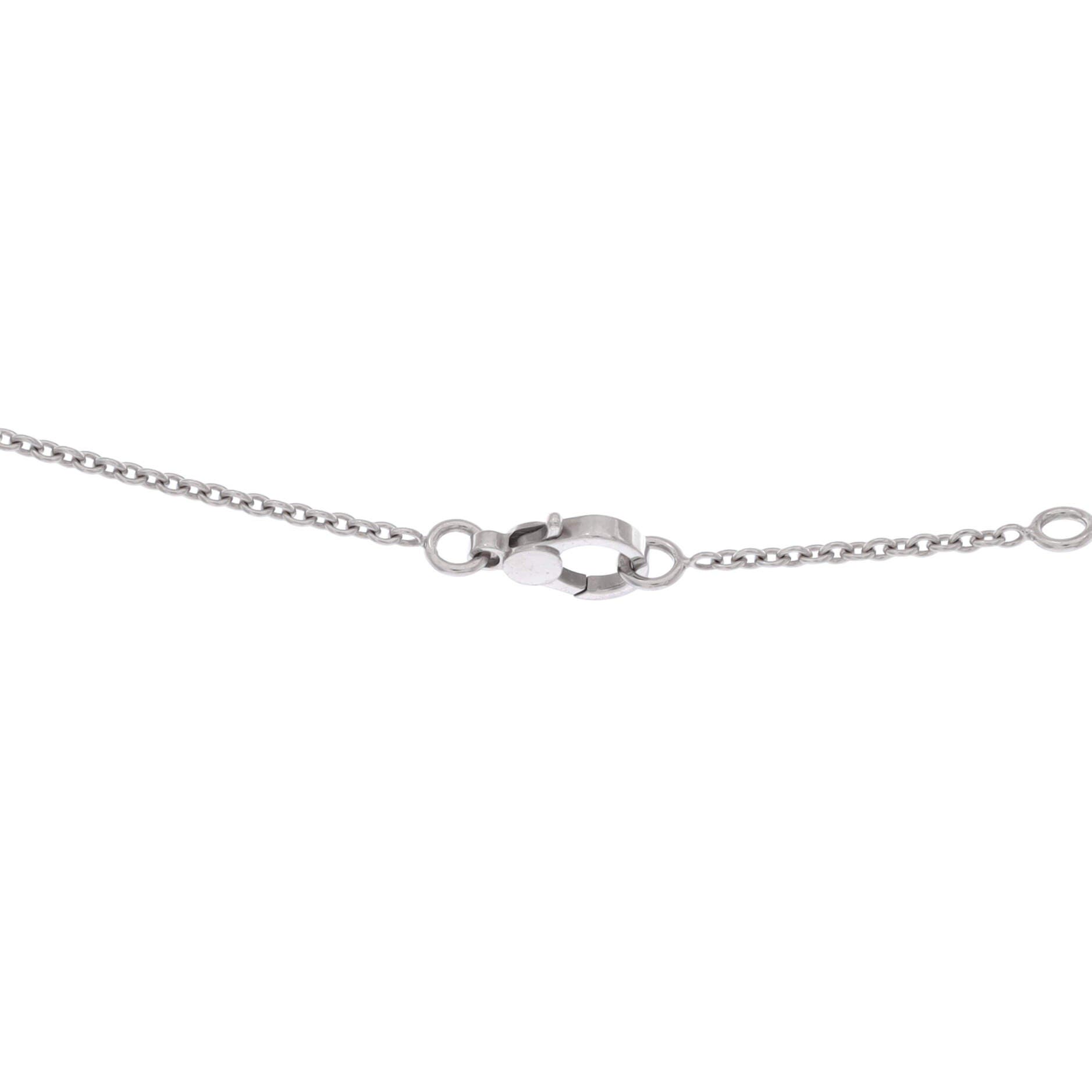Finesse Pendant Necklace 18K White Gold and Diamonds, Alternate, color, Metallic Gold