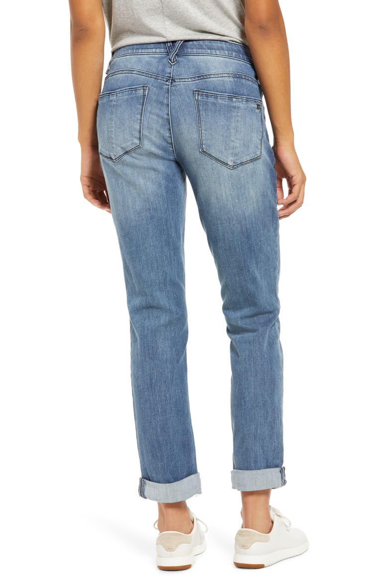 'Ab'Solution Girlfriend Jeans (Nordstrom Exclusive), Alternate, color, BLUE